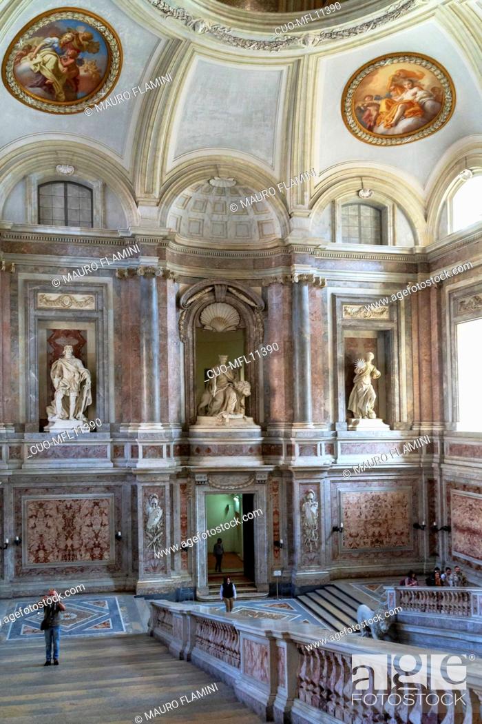 Stock Photo: Royal Palace of Caserta, Reggia di Caserta one of the largest royal residences in the world, UNESCO World Heritage Site, Caserta, Campania, Italy.