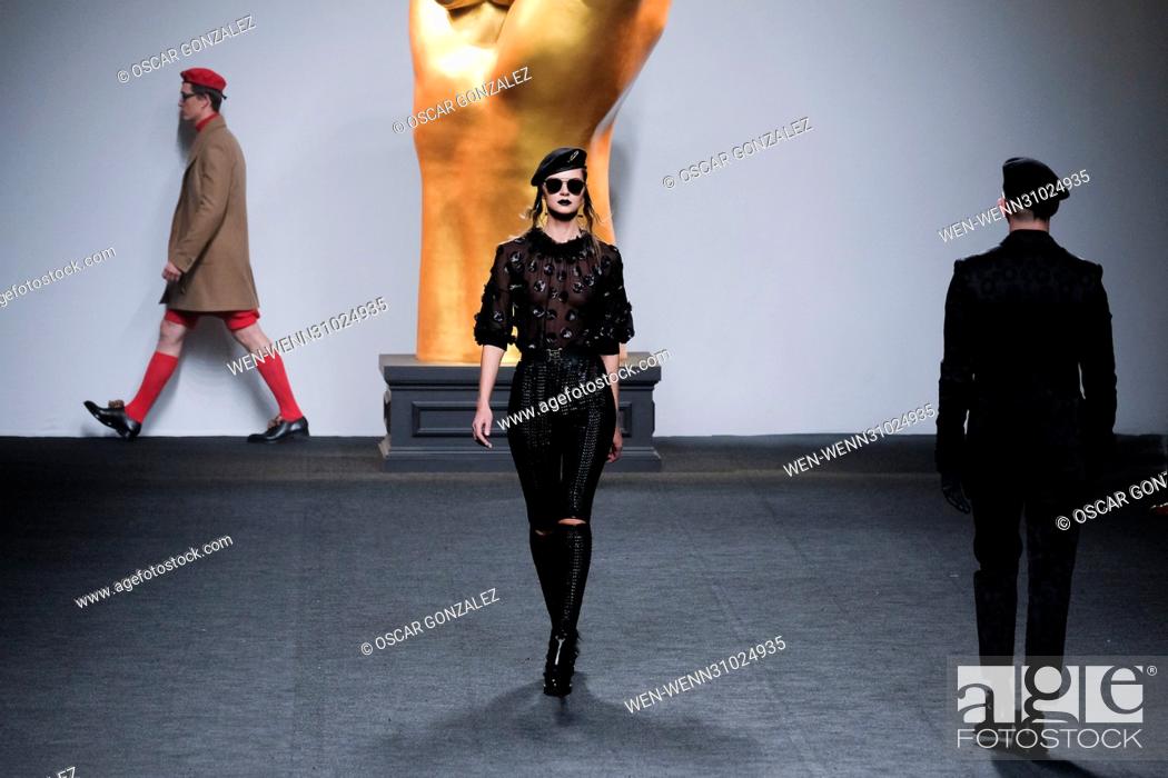 Stock Photo: Madrid Fashion Week FW 2017 - Ana Locking - Catwalk Featuring: model Where: Madrid, Spain When: 18 Feb 2017 Credit: Oscar Gonzalez/WENN.com.