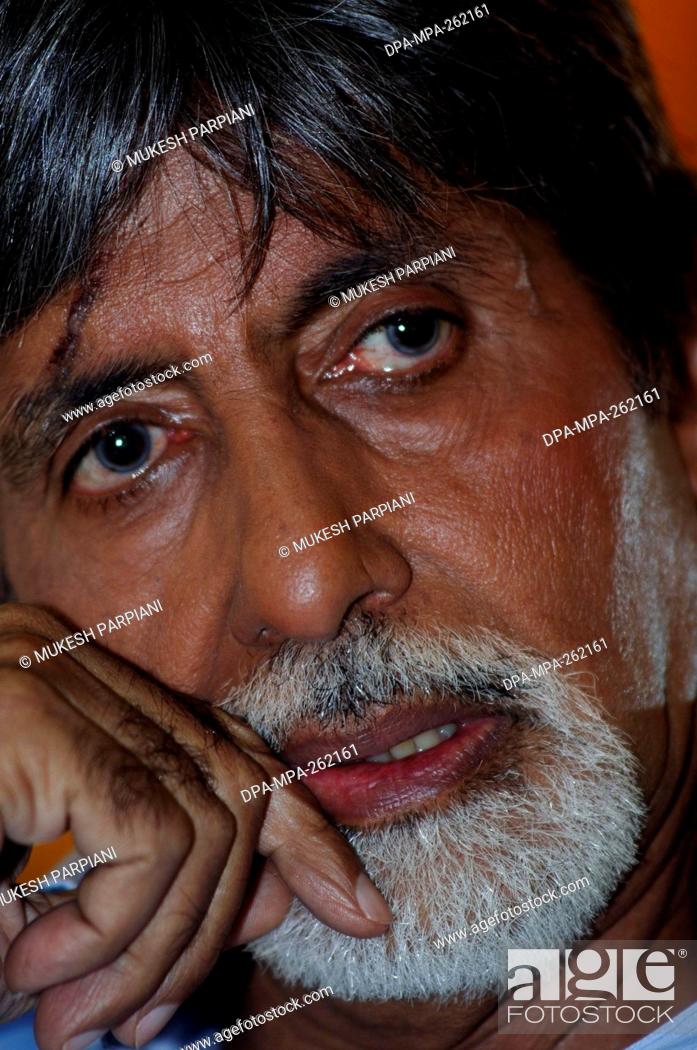 Stock Photo: Indian Bollywood Hindi Film Actor, Amitabh Bachchan, Mumbai, Maharashtra, India, Asia.