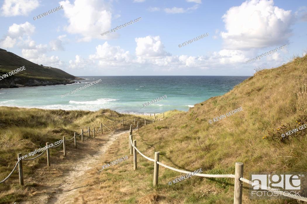 Stock Photo: Footpath to Beach at Malpica; Fisterra; Costa de la Muerte; Galicia; Spain.