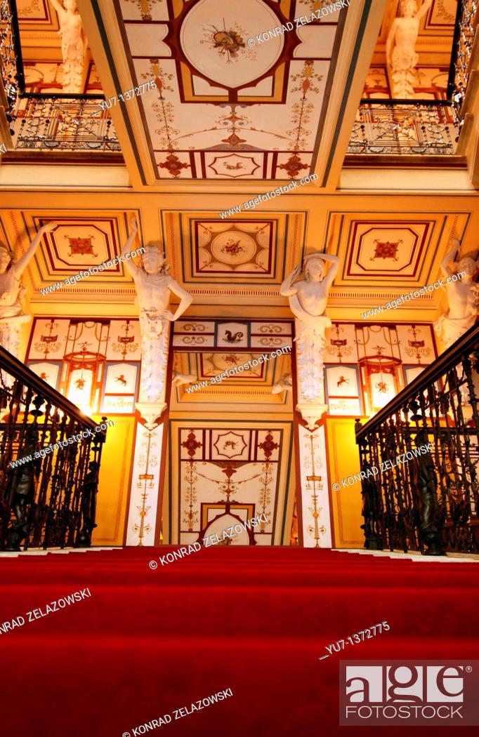 Stock Photo: Interior of Empress Elisabeth Amalie Eugenie also known as Sissi or Sisi Palace called Achilleon on greek island of Corfu.