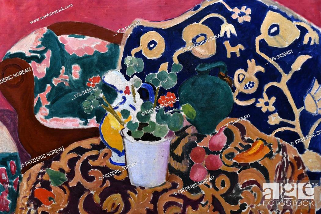 Stock Photo: Spanish Still Life, 1910 , oil on canvas, by Henri Matisse, State Hermitage museum, St Petersburg Russia, Europe.