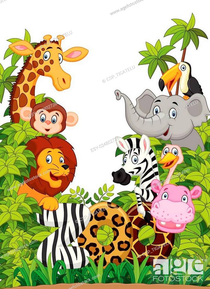 Cartoon collection happy animal zoo, Stock Vector, Vector And Low Budget  Royalty Free Image. Pic. ESY-024802726 | agefotostock