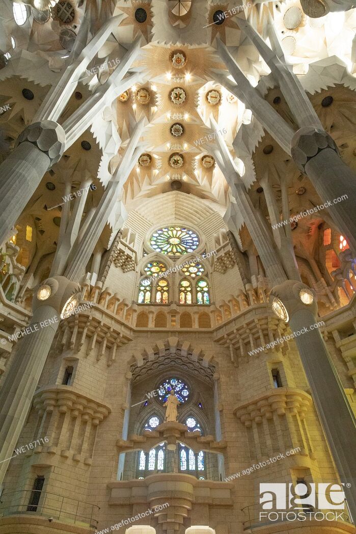 Interior Of La Sagrada Familia Antoni Gaudi S Renowned