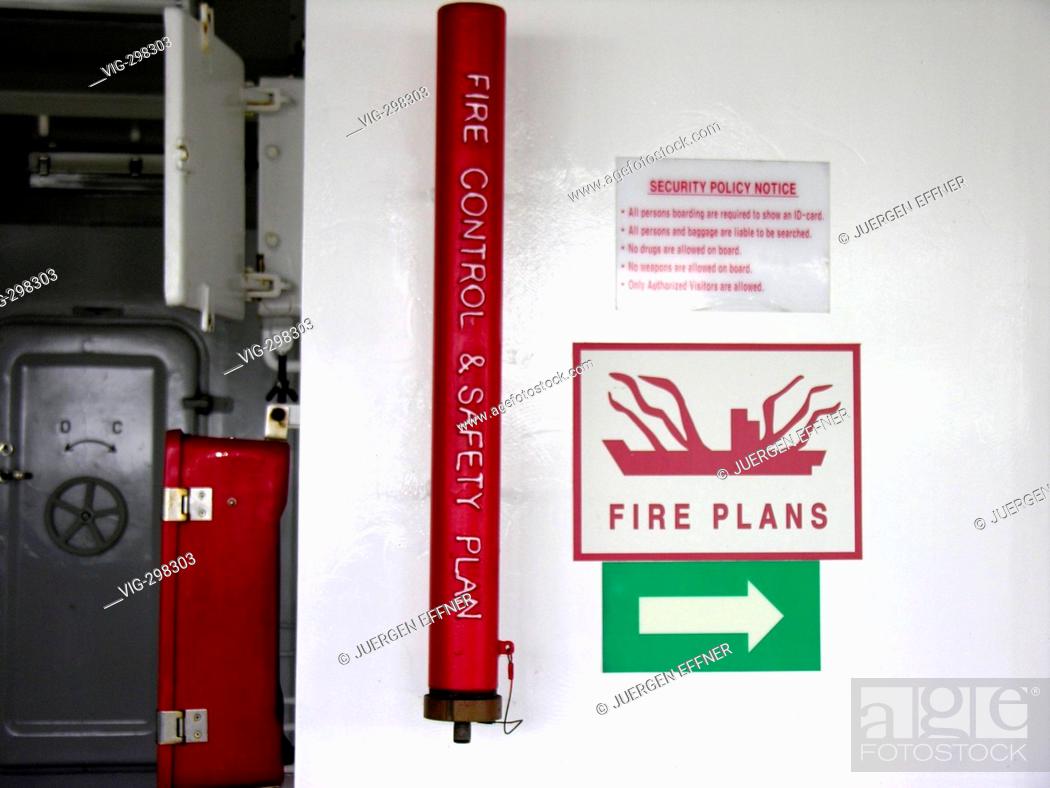 Fire Control And Safety Plan On A Ship. - 17/07/2006, Stock Photo, Picture  And Rights Managed Image. Pic. Vig-298303 | Agefotostock