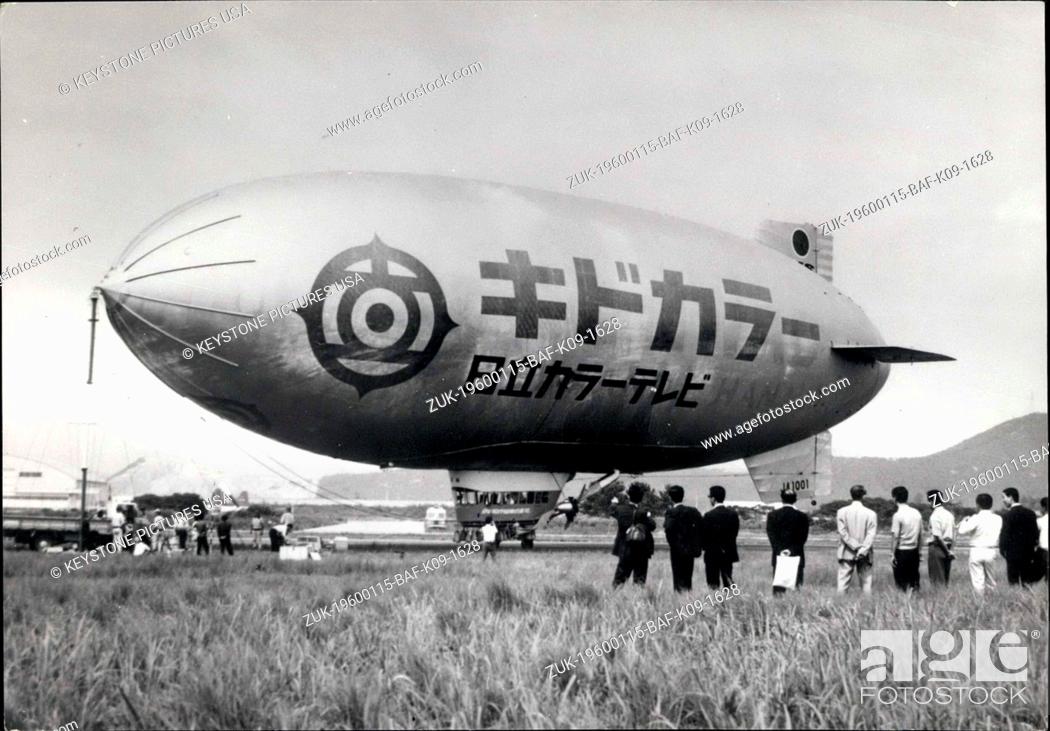 Imagen: 1968 - Airship From Germany Flies In Japan. Japan's first dirigible 'Hiryu' (Flying Dragon) purchased from West Germany, is shown on its first test flight after.