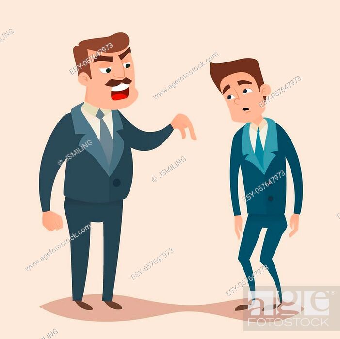 Angry boss man character screams and shouting to worker, employee concept  design, Stock Vector, Vector And Low Budget Royalty Free Image. Pic.  ESY-057647973 | agefotostock