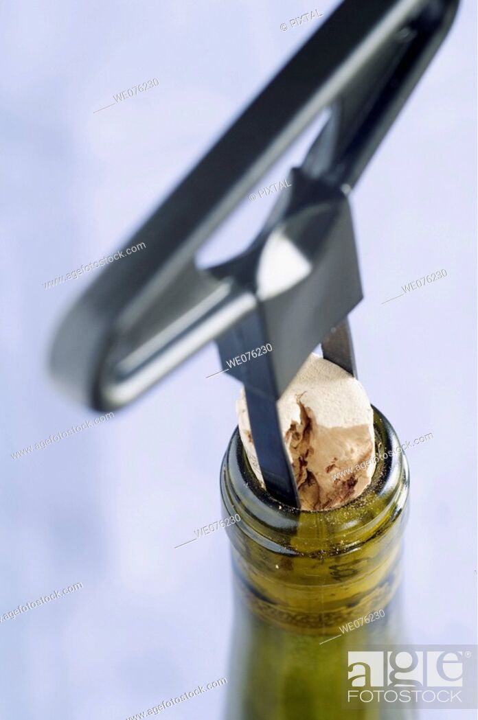 Stock Photo: Cork remover for old or destroyed stoppers.