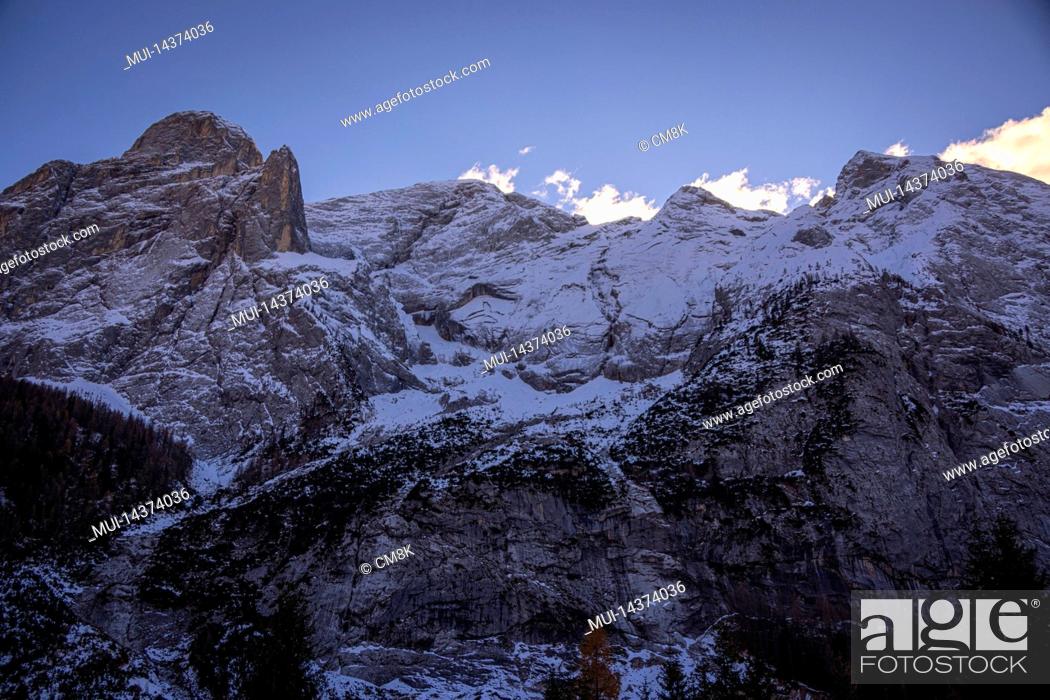 Stock Photo: The Dolomites in the Italian Alps are a Unesco World Heritage Site,.