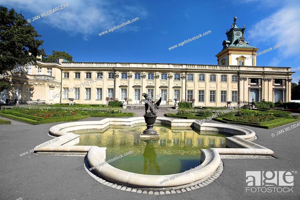 Stock Photo: The Royal Palace in Wilanow.