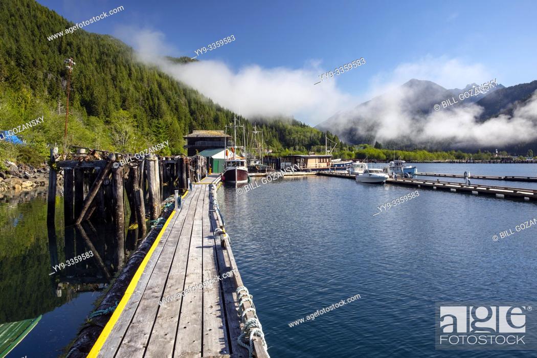 Stock Photo: Westview Marina in Tahsis, near Gold River, Vancouver Island, British Columiba, Canada.