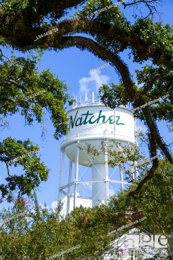 Stock Photo: Natchez located at the southern end of the Natchez Trace is the oldest city on the Mississippi River and recipient of the prestigious federal designation as a.