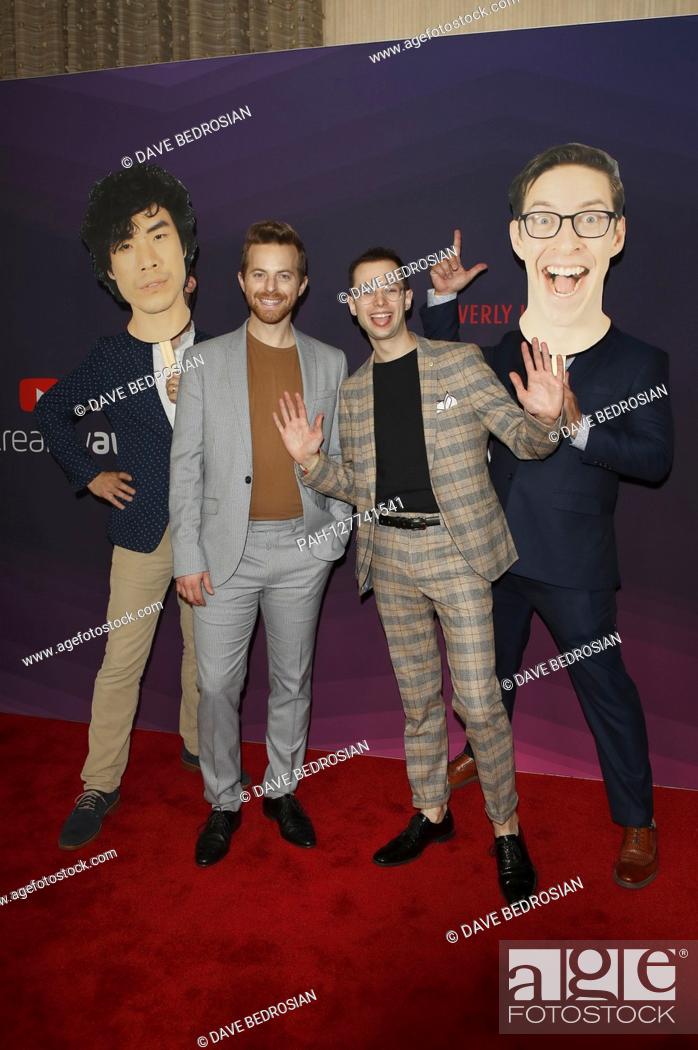 Eugene Lee Yang, Ned Fulmer, Zach Kornfeld and Keith Habersberger at the  9th Streamy Awards 2019..., Stock Photo, Picture And Rights Managed Image.  Pic. PAH-127741541 | agefotostock