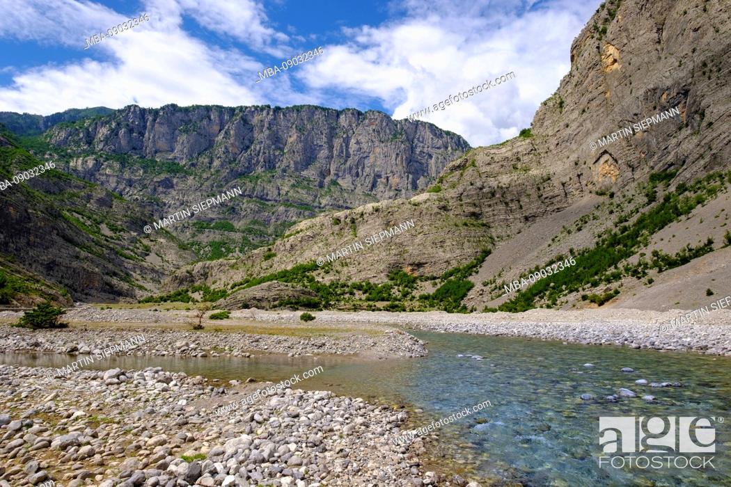Stock Photo: River Cem, between Tamara and Selce, Kelmend region, Albanian Alps, Prokletije, Qark Shkodra, Albania.