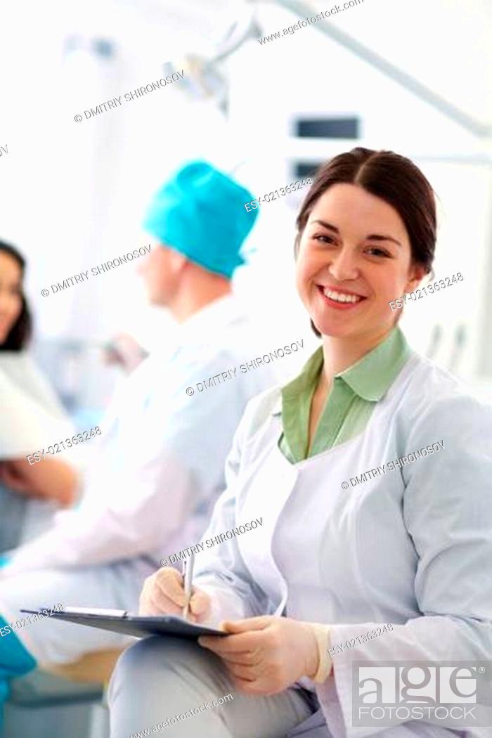 Stock Photo: Nurse in clinic.