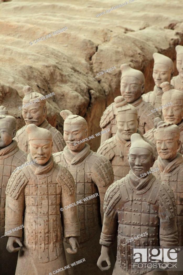 Stock Photo: Terra Cotta Warriors in Xi'an China.