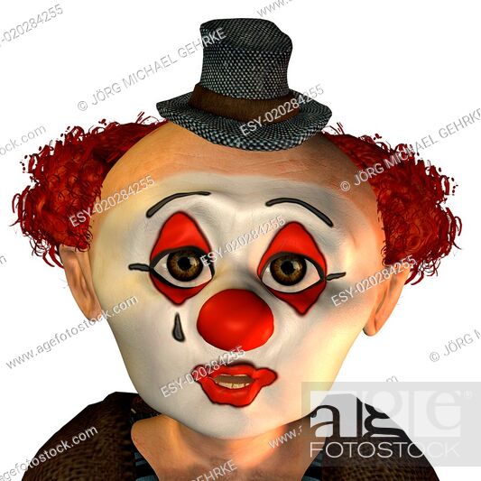 Stock Photo: Überraschtes Clown Gesicht.