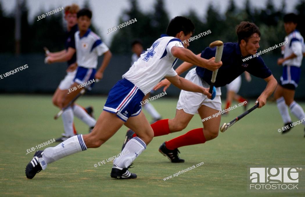 Stock Photo: U.S.A. v Japan at the World Student Games in Sheffield 1991.