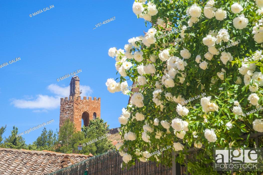 Stock Photo: La Martina tower. Ayllon, Segovia province, Castilla Leon, Spain.