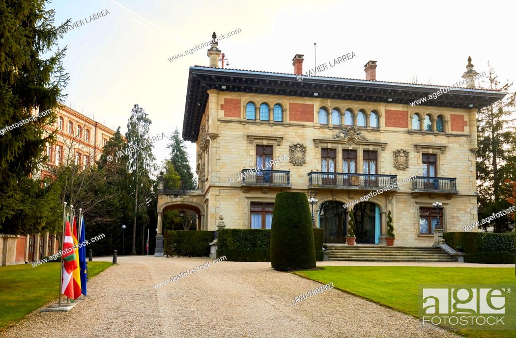 Stock Photo: Ajuria Enea Palace, House of the Lehendakari of the Basque Government, Vitoria, Gasteiz, Alava, Euskadi, Spain, Europe.