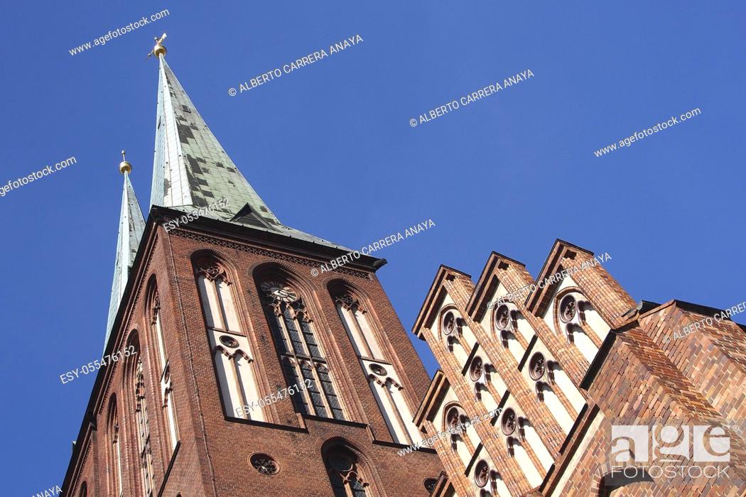 Stock Photo: St. Nicholas Church, Nicholas Quarter, Mitte, Central Berlin, Berlin, Germany, Europe.