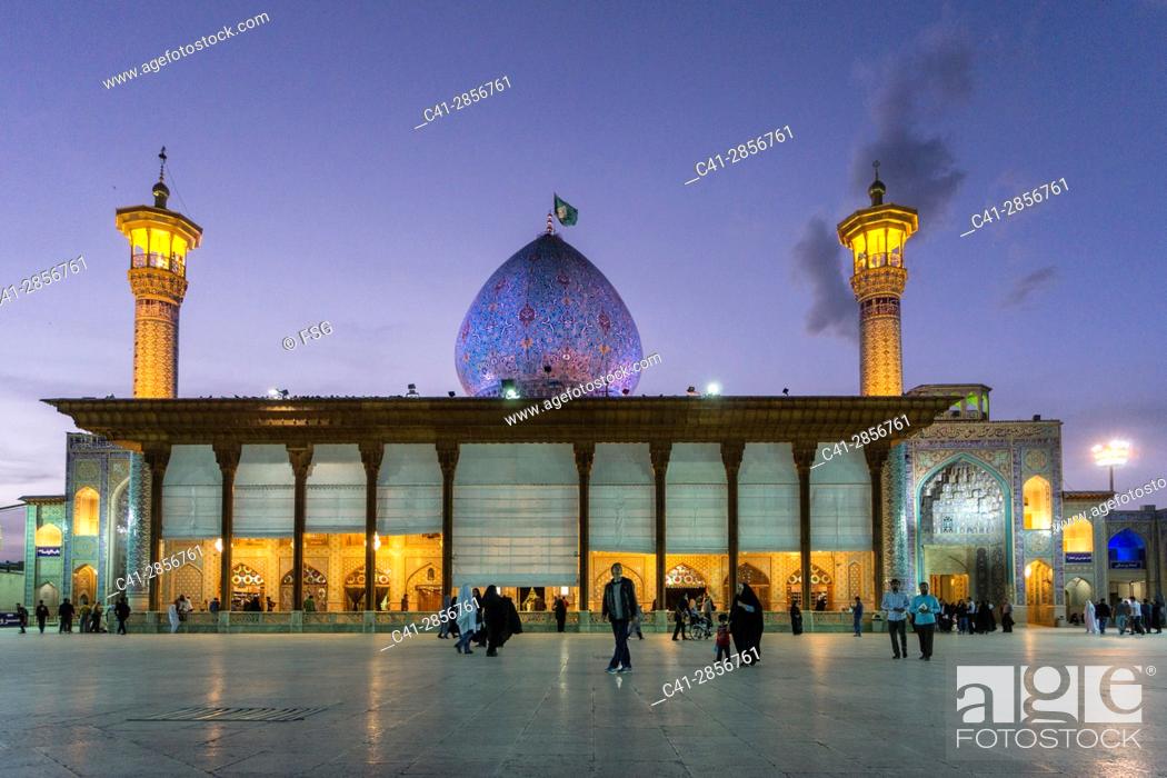 Stock Photo: Shah Cheragh, funerary monument and mosque in Shiraz, Iran.