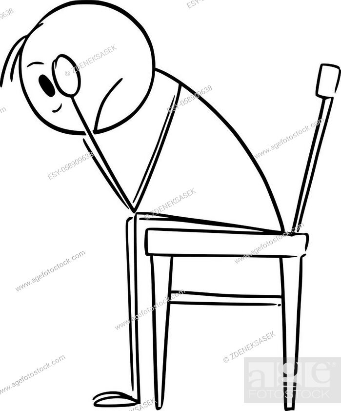 Vector cartoon stick figure drawing conceptual illustration of depressed or sad  man in stress with..., Stock Vector, Vector And Low Budget Royalty Free  Image. Pic. ESY-058909638 | agefotostock