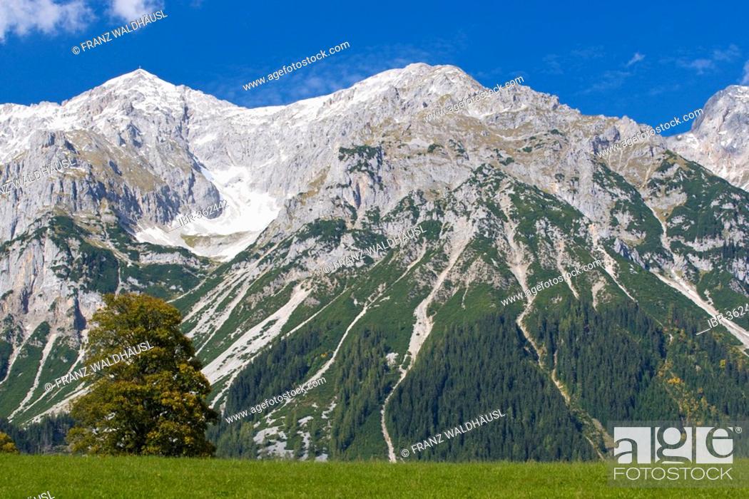Stock Photo: Dachstien Mountain Range near Ramsau/Schladming, Austria, Styria.