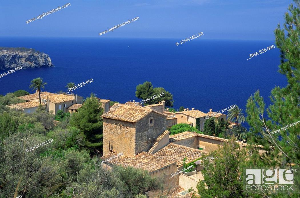 Stock Photo: Roofs of Luc Alcari, Mallorca, Balearic Islands, Spain, Mediterranean, Europe.