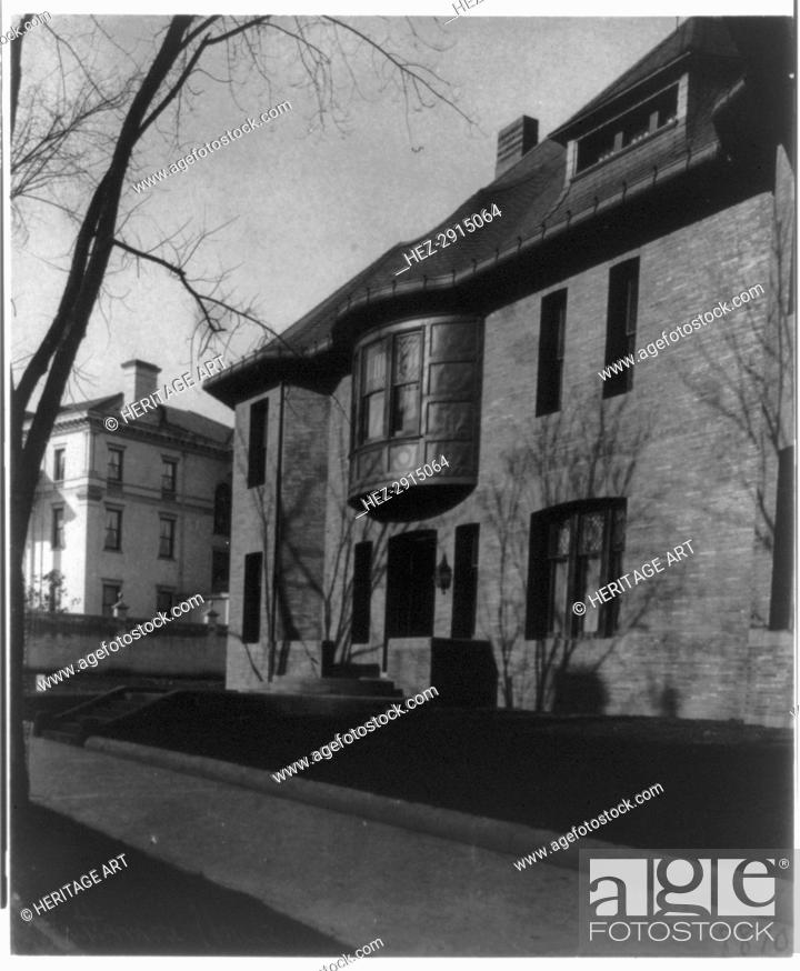 Stock Photo: Whittemore House, Washington, D.C. - exterior showing main entrance, c1900. Creator: Frances Benjamin Johnston.