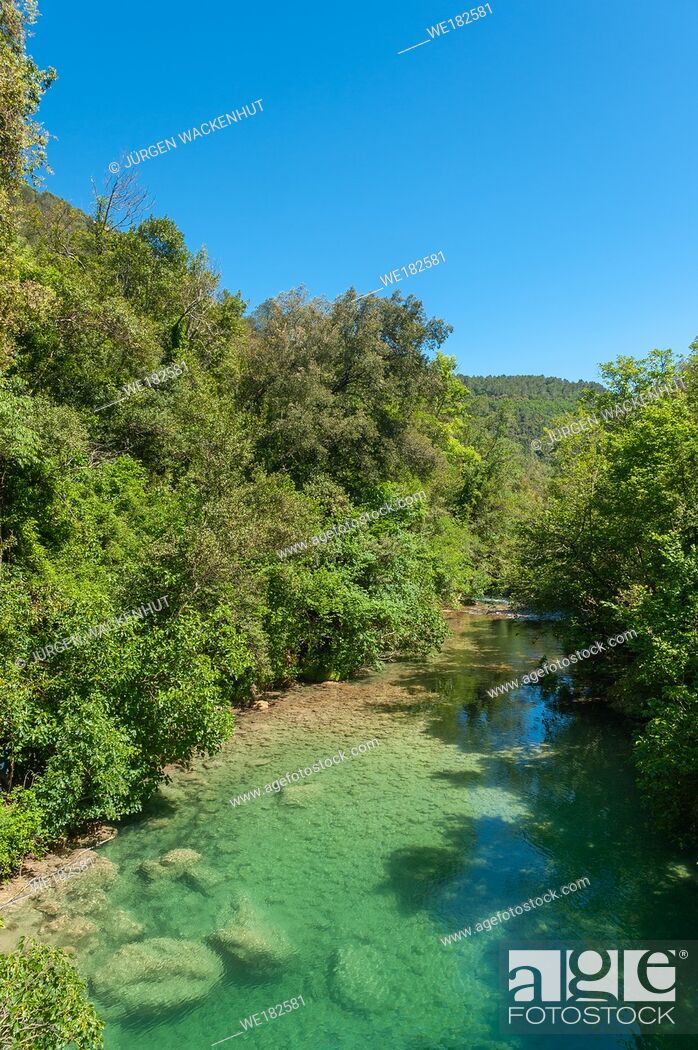 Stock Photo: Scenery at the river Siagne, Saint-Cezaire-sur-Siagne, Alpes-Maritim, Provence-Alpes-Cote d`Azur, France, Europe.