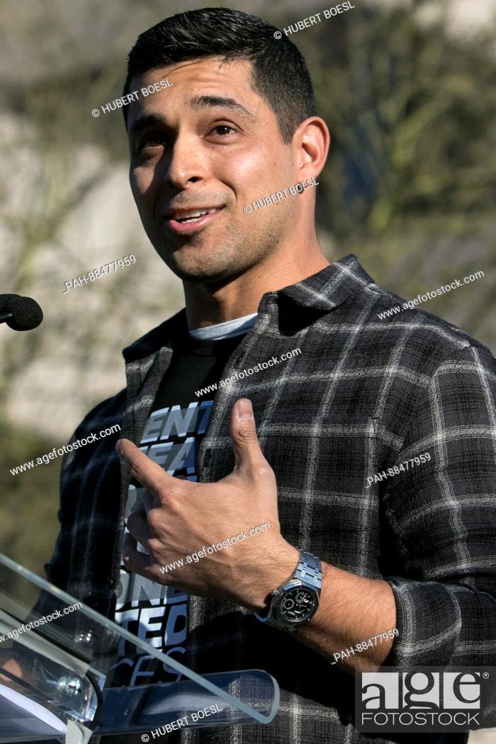 Stock Photo: Wilmer Valderrama attends United Talent Agency's United Voices Rally against Donald Trump's politics at UTA Plaza in Beverly Hills, Los Angeles USA.