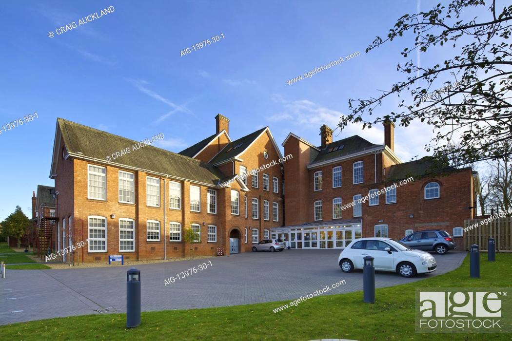 Stock Photo: Newton Building, The University of Northampton. The Newton Building is a former Grade-II listed middle school which has been fully refurbished and remodelled to.