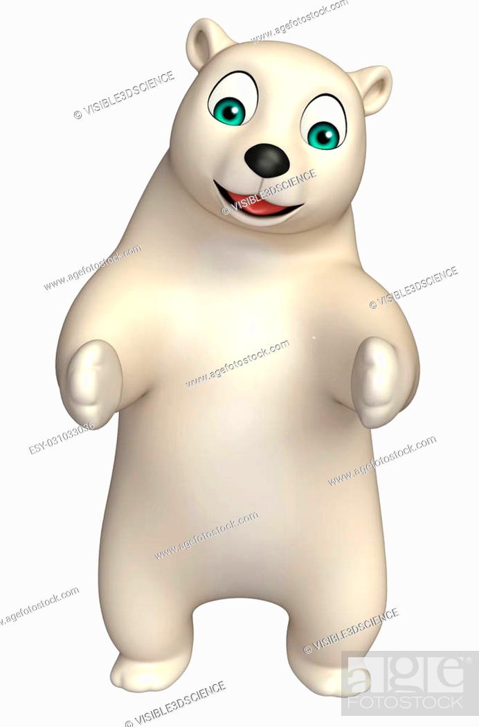 3d rendered illustration of funny Polar bear cartoon character, Stock  Photo, Picture And Low Budget Royalty Free Image. Pic. ESY-031033036 |  agefotostock