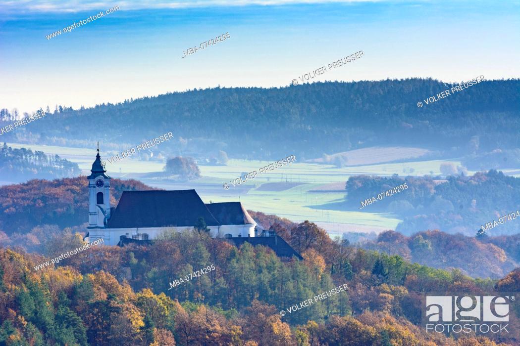 Stock Photo: Bergern im Dunkelsteinerwald, pilgrimage church in Maria Langegg, Wachau, Lower Austria, Austria.