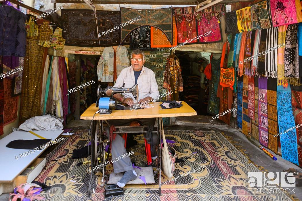 Tailor Shop In Jaisalmer Rajasthan Stock Photo Picture And