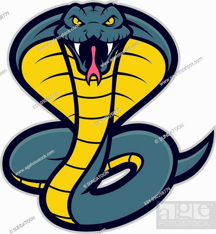 Clipart picture of a cobra snake cartoon mascot logo character, Stock  Vector, Vector And Low Budget Royalty Free Image. Pic. ESY-050258779 |  agefotostock