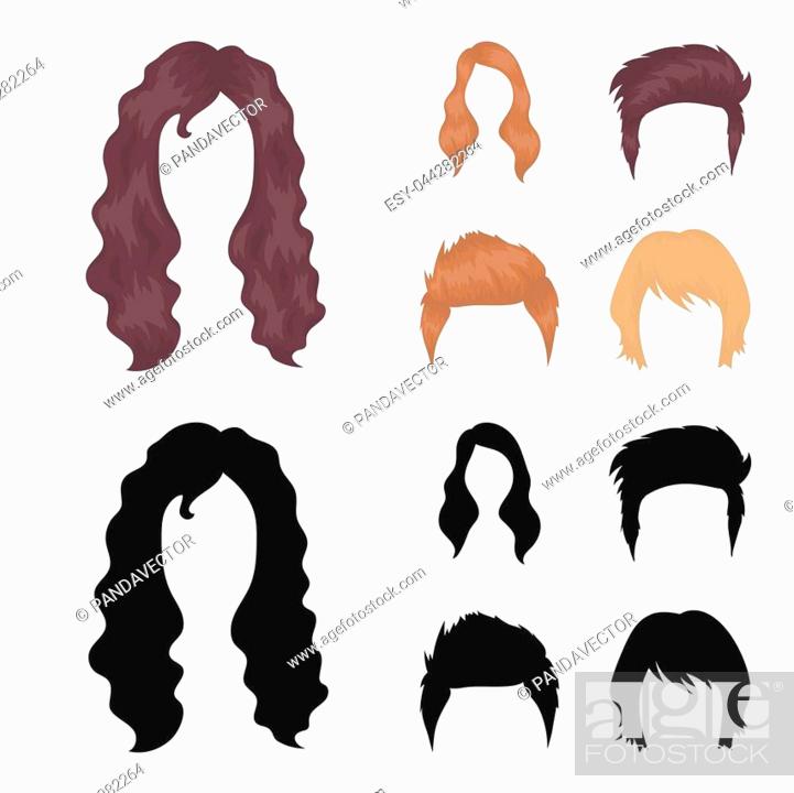 Mustache and beard, hairstyles cartoon, black icons in set collection for  design, Stock Photo, Picture And Low Budget Royalty Free Image. Pic.  ESY-044282264 | agefotostock