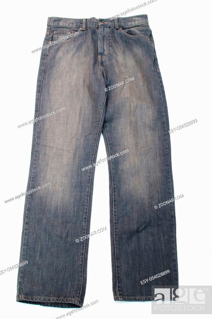 Photo de stock: Pair of jeans isolated on the white background.