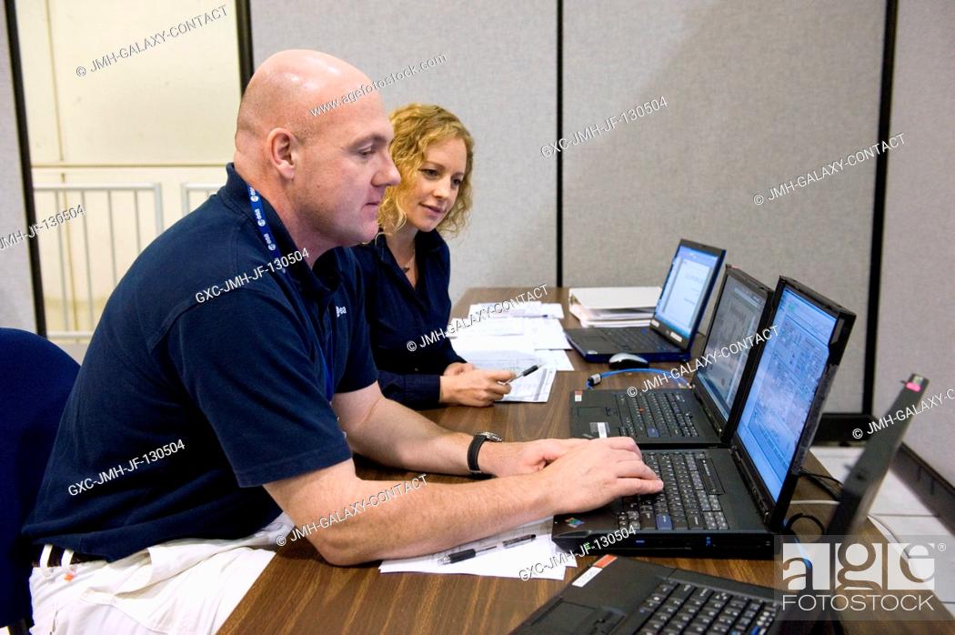 Stock Photo: European Space Agency astronaut Andre Kuipers, Expedition 3031 flight engineer, participates in a training session in the Space Station Training Facility (SSTF).