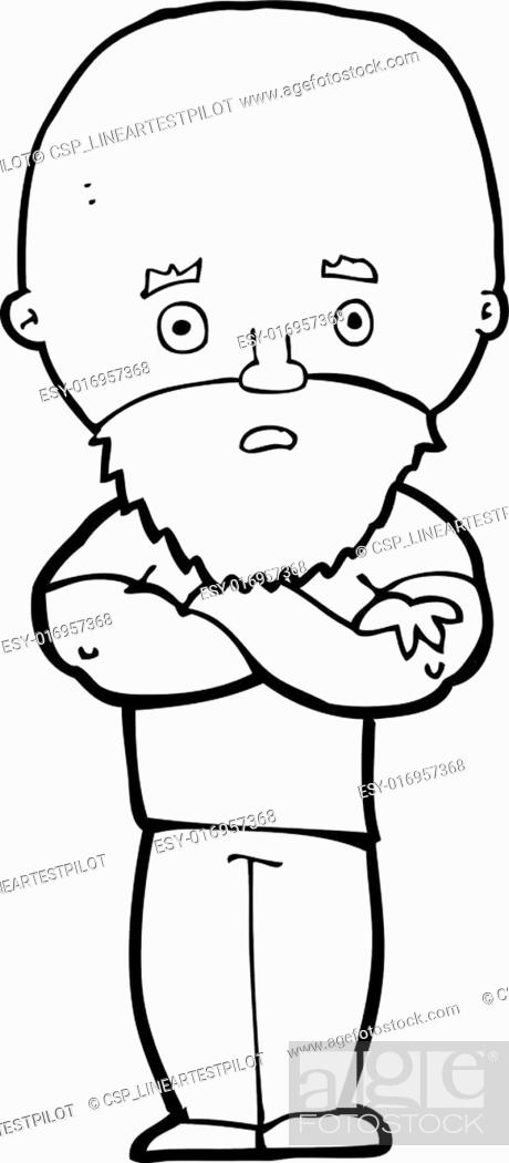 cartoon shocked bald man with beard, Stock Vector, Vector And Low Budget  Royalty Free Image. Pic. ESY-016957368 | agefotostock
