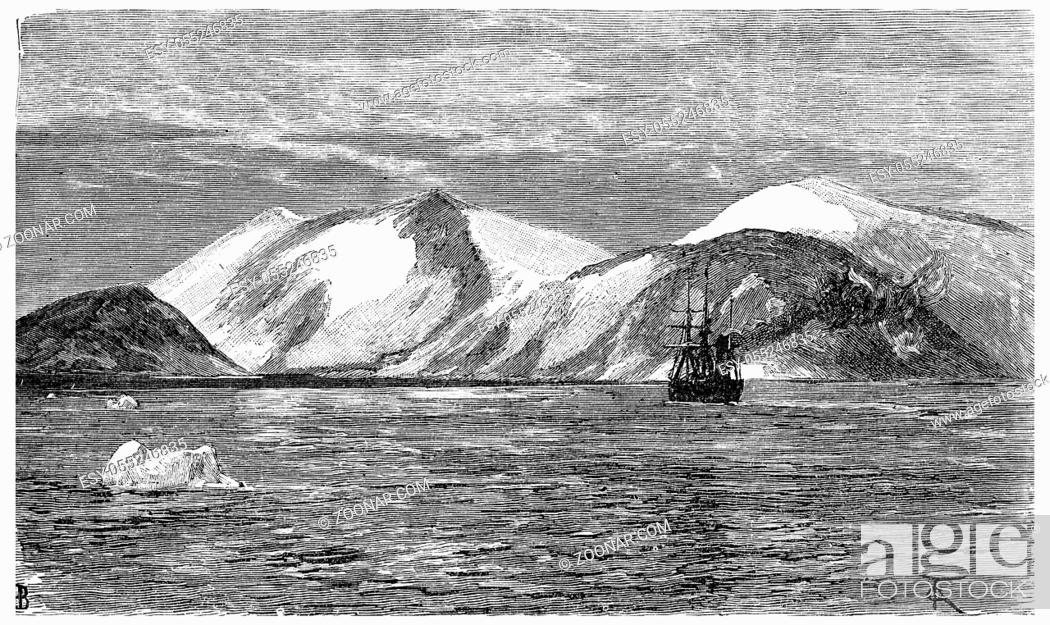 Stock Photo: Cape York, vintage engraved illustration. Journal des Voyage, Travel Journal, (1880-81).