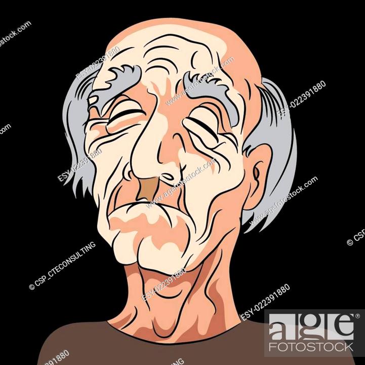 Cartoon Sad Depressed Old Man, Stock Photo, Picture And Low Budget Royalty  Free Image. Pic. ESY-022391880 | agefotostock