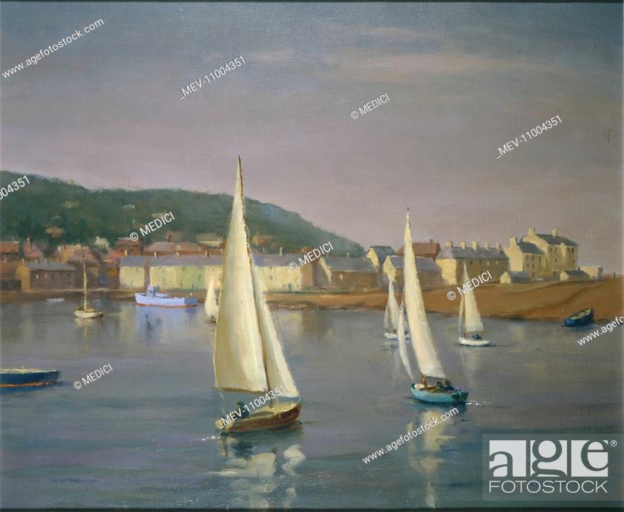 Stock Photo: 'St Ives Harbour – Morning' – with sailing boats.