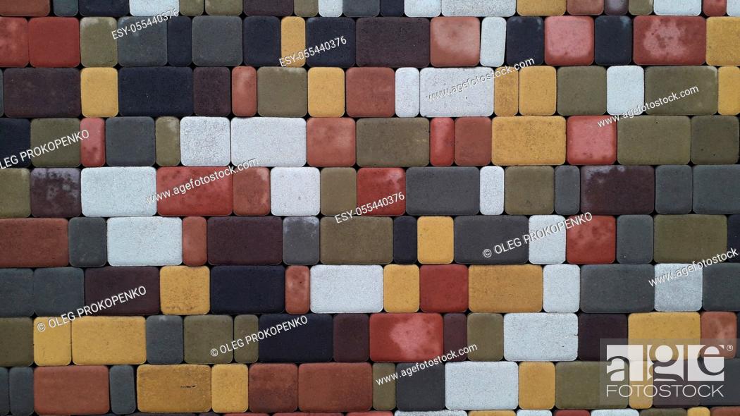 Stock Photo: Tile patterns for street paving paths and the areas.