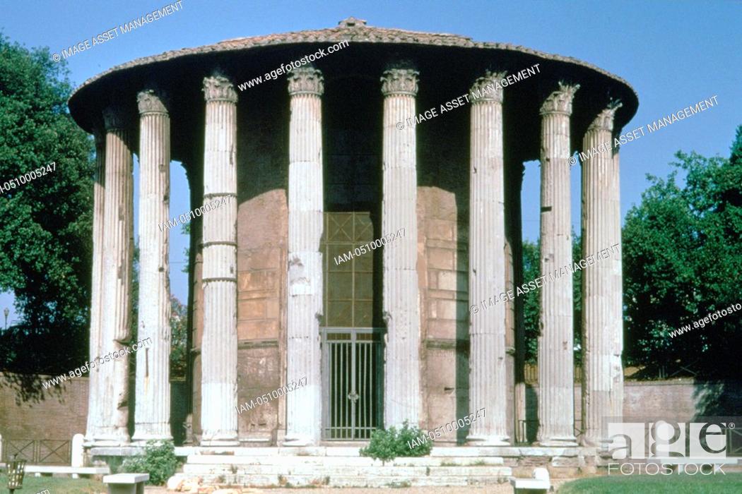Temple of Vesta, Ancient Roman, 2nd century AD. Vesta, virgin goddess of the hearth, Foto de Stock, Imagen Derechos Protegidos Pic. IAM-0510005247 agefotostock