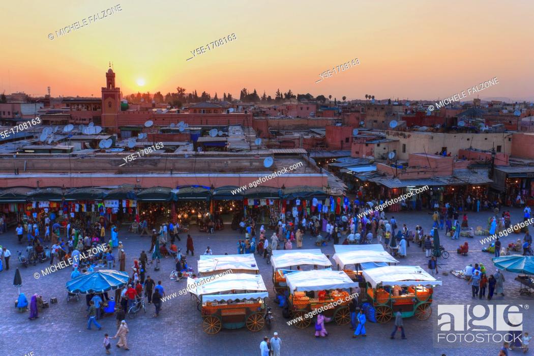 Stock Photo: Morocco, Marrakech, Djemaa el-Fna Square.