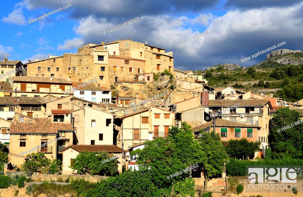 Stock Photo: Overlook of the village. Beceite, Matarraña region, Teruel, Aragon, Spain.