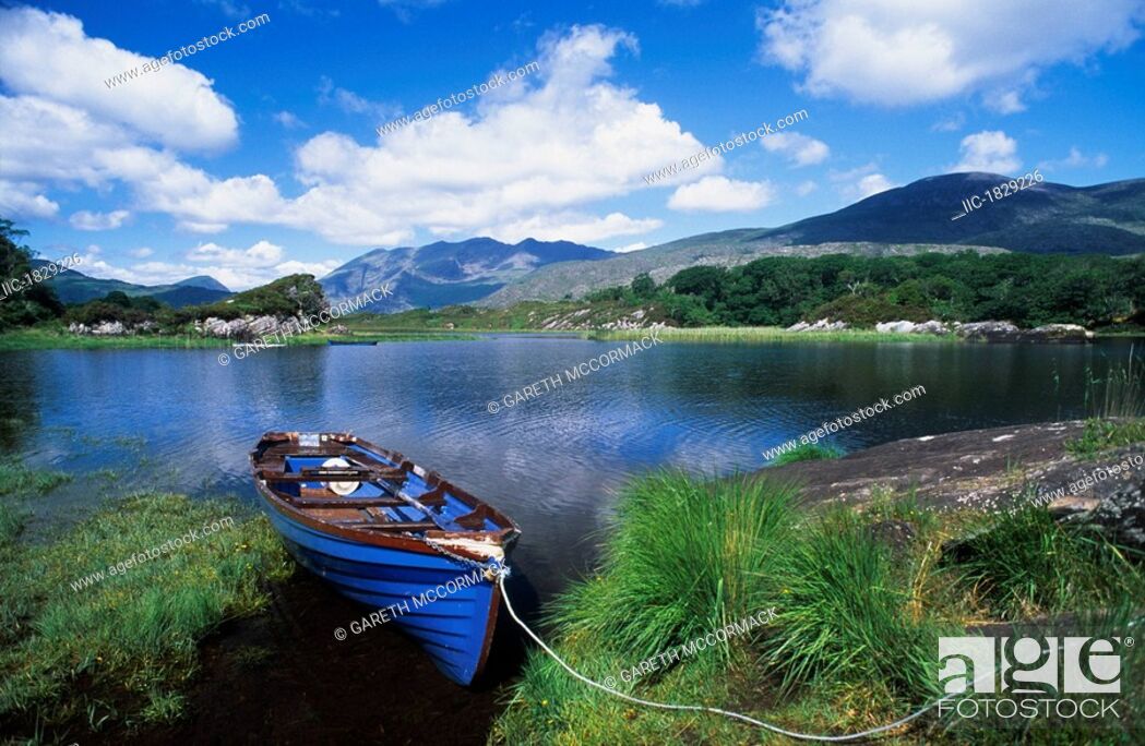 Fishing Boat On Upper Lake Killarney National Park County Kerry