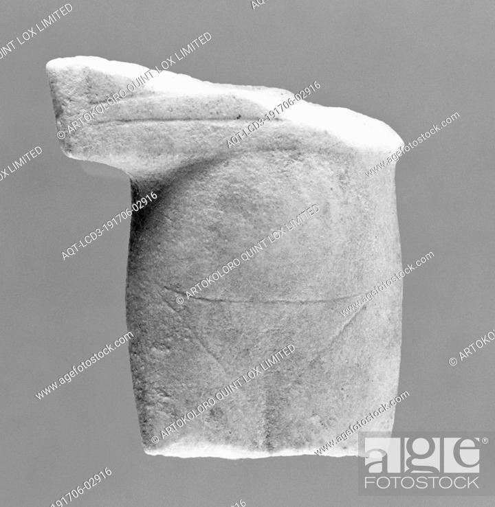 Photo de stock: Torso Fragment from a Female Figure (Late Spedos/Dokathismata Type), Schuster Master (Cycladic, active about 2400 B.C.), Cyclades, Greece, 3rd millenium B.